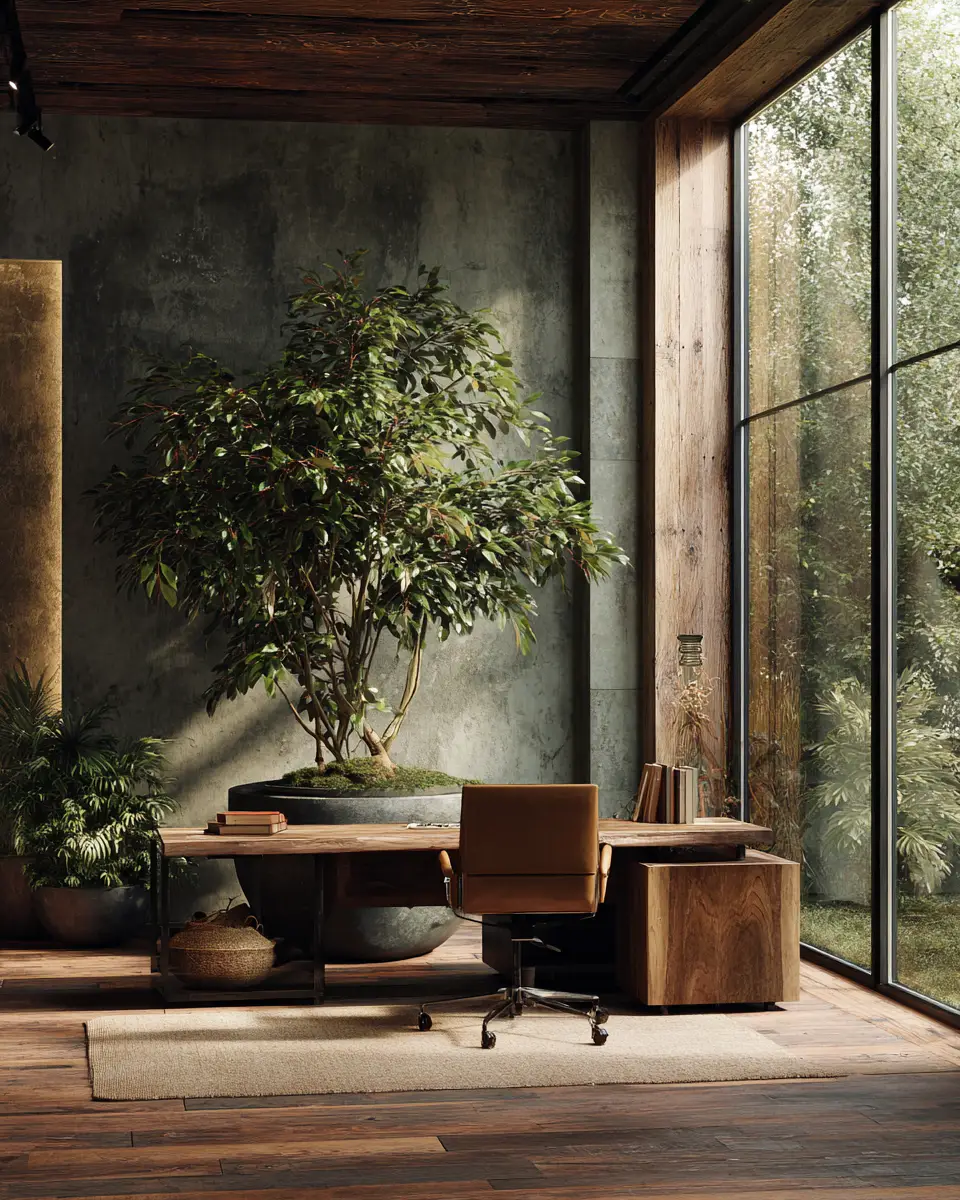 Serene Contemporary Home Office Decor Ideas