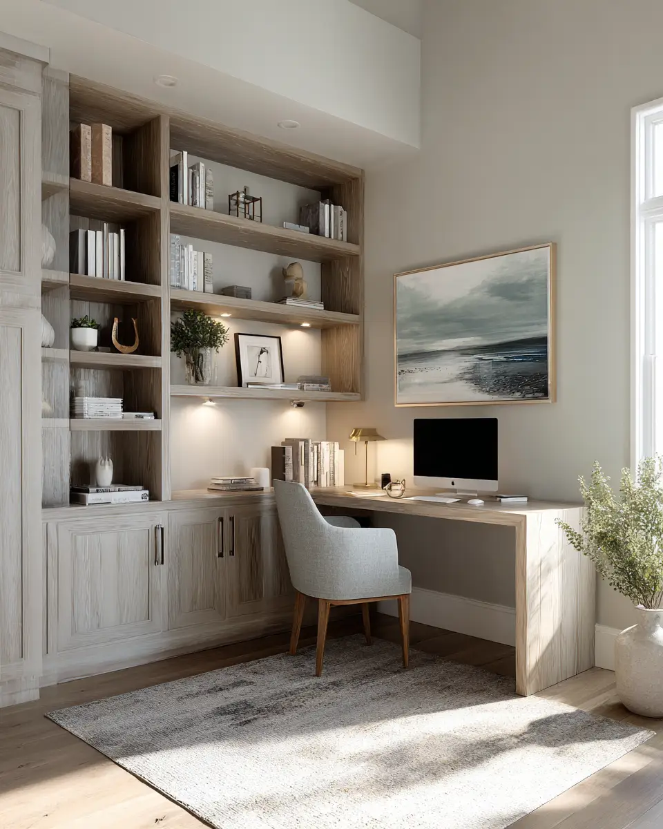 Serene Contemporary Home Office Decor Ideas