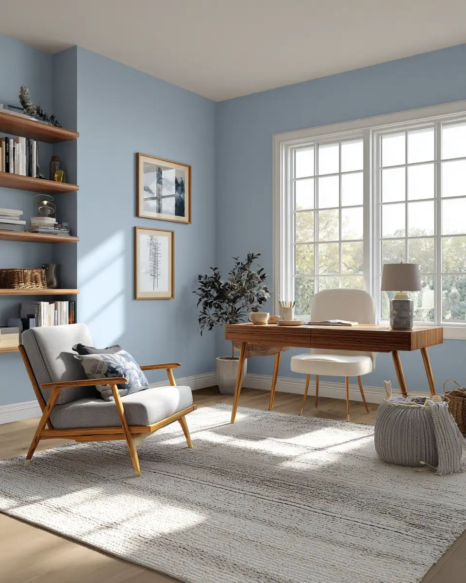 Serene Contemporary Home Office Decor Ideas