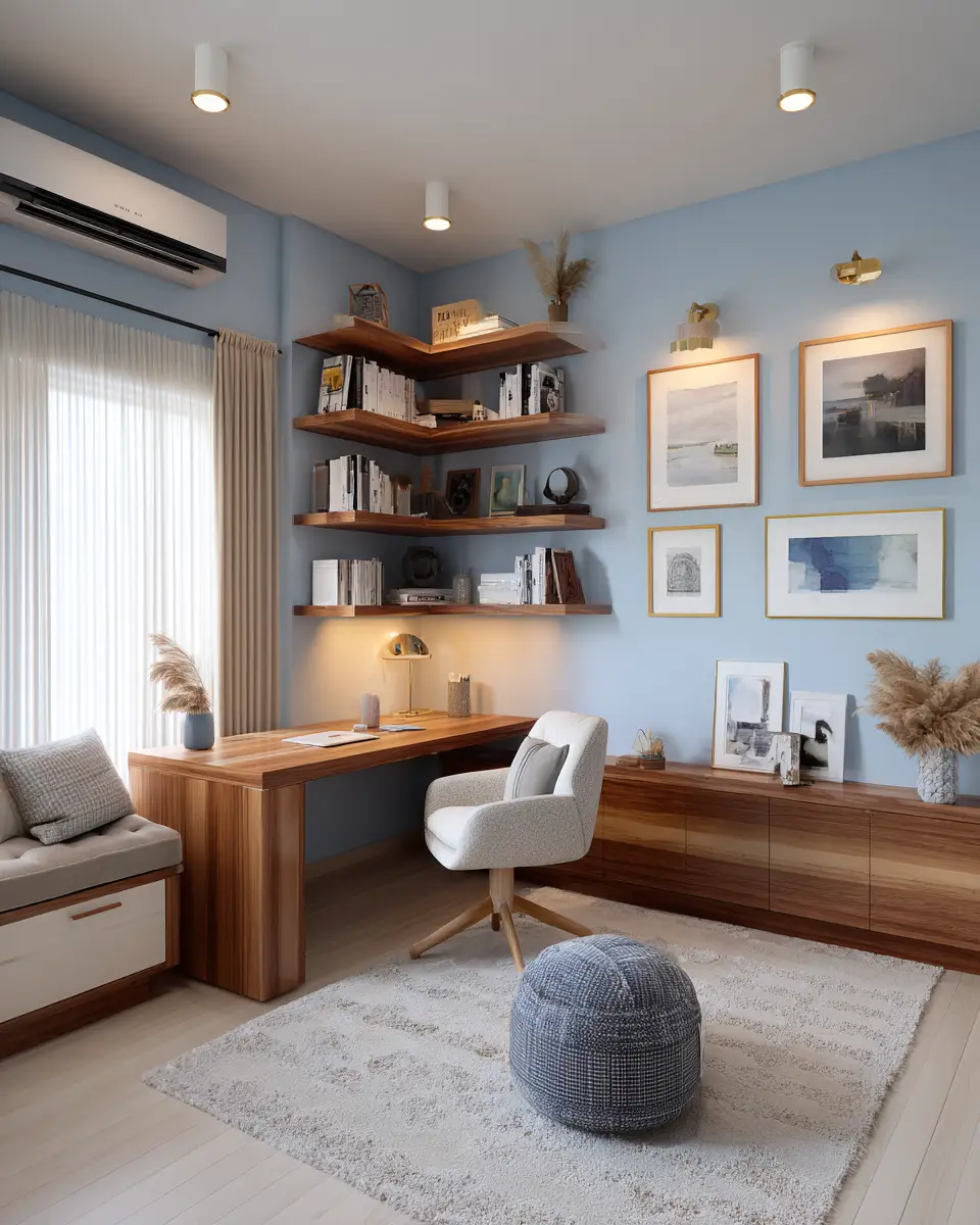 Serene Contemporary Home Office Decor Ideas