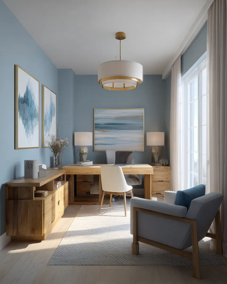 Serene Contemporary Home Office Decor Ideas