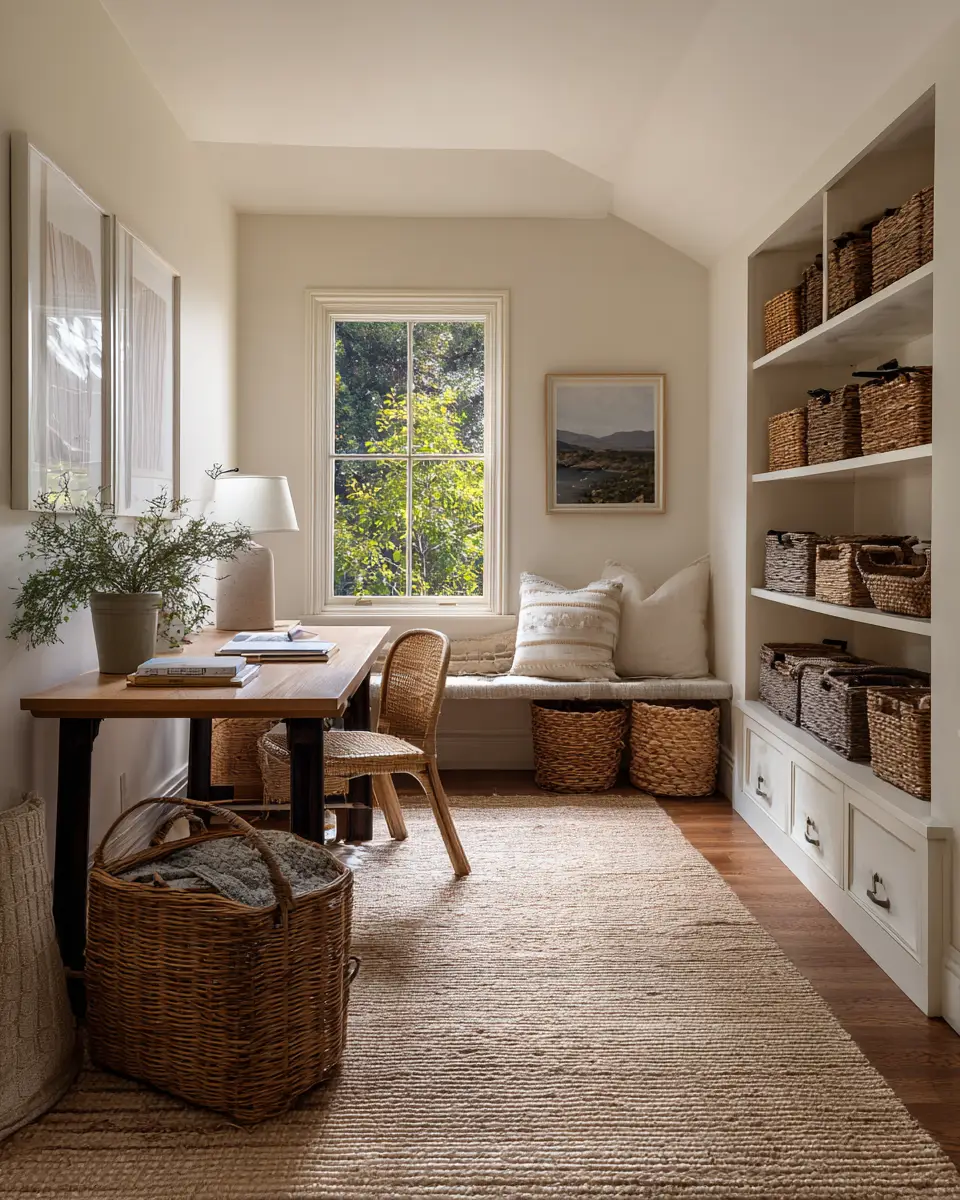 Serene Cottage Home Office Decor Ideas - Featured