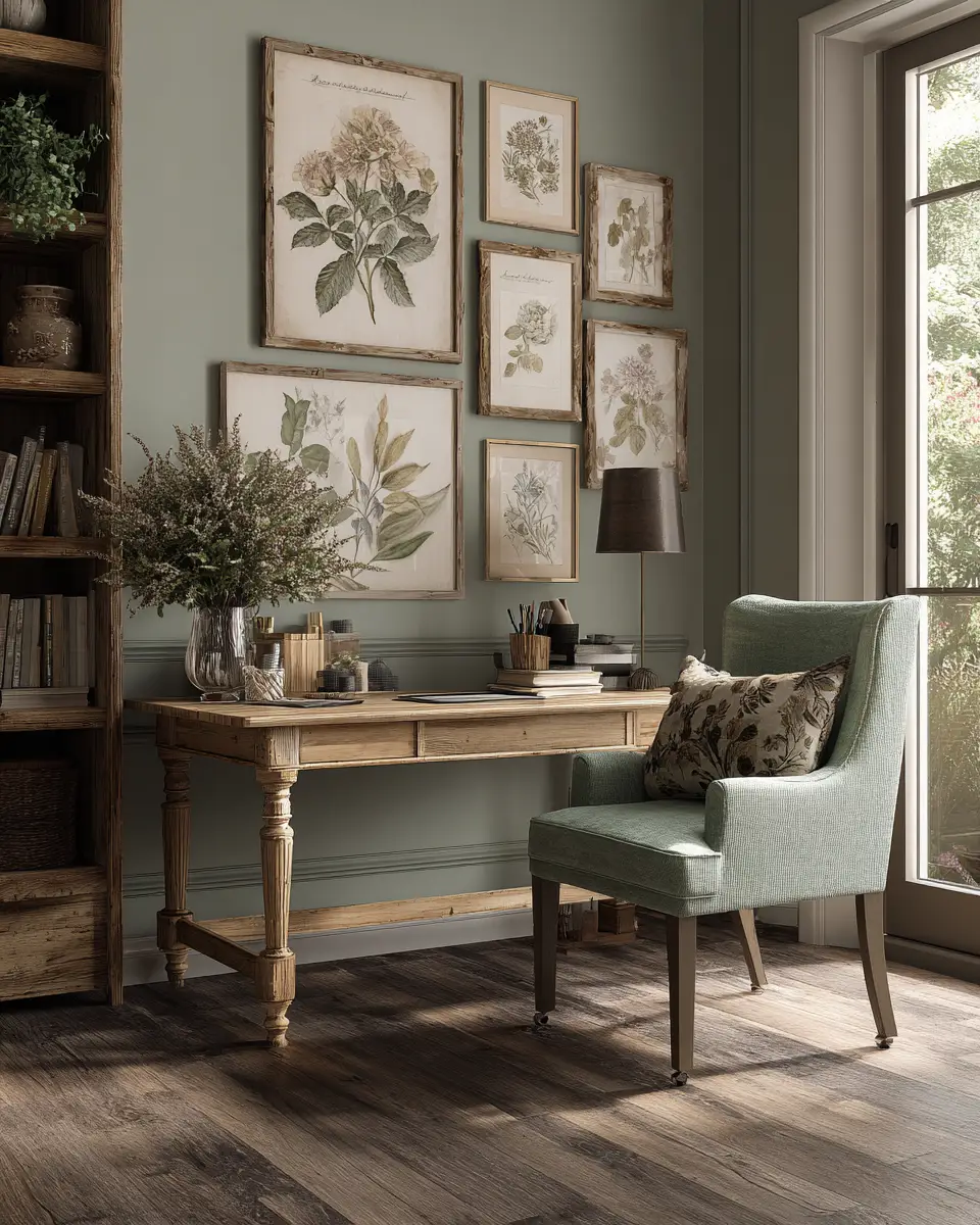 Serene Cottage Home Office Decor Ideas
