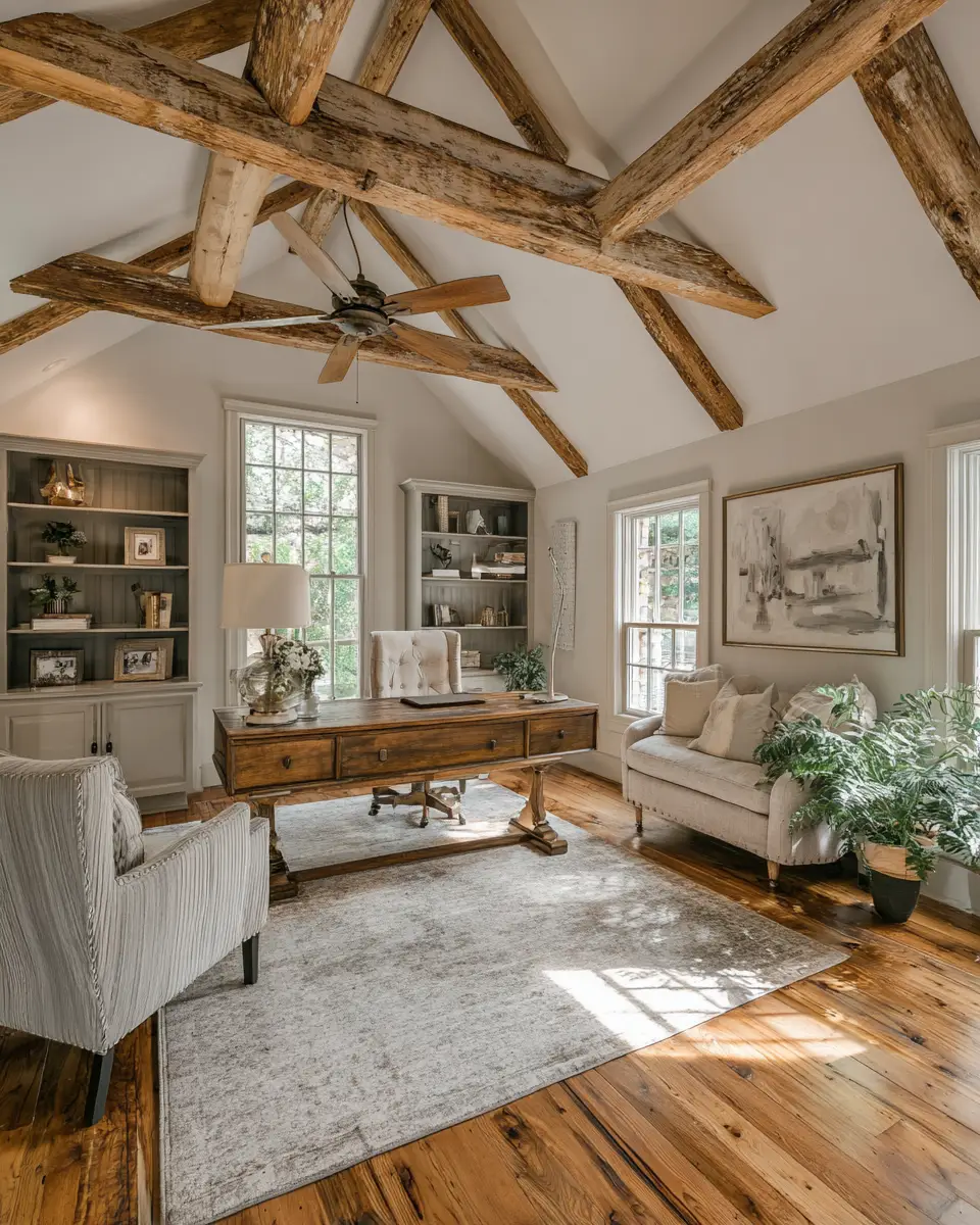 Serene Cottage Home Office Decor Ideas