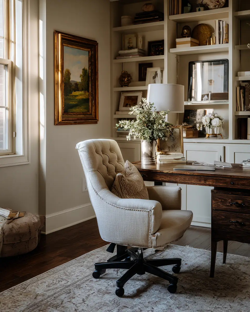 Serene Cottage Home Office Decor Ideas