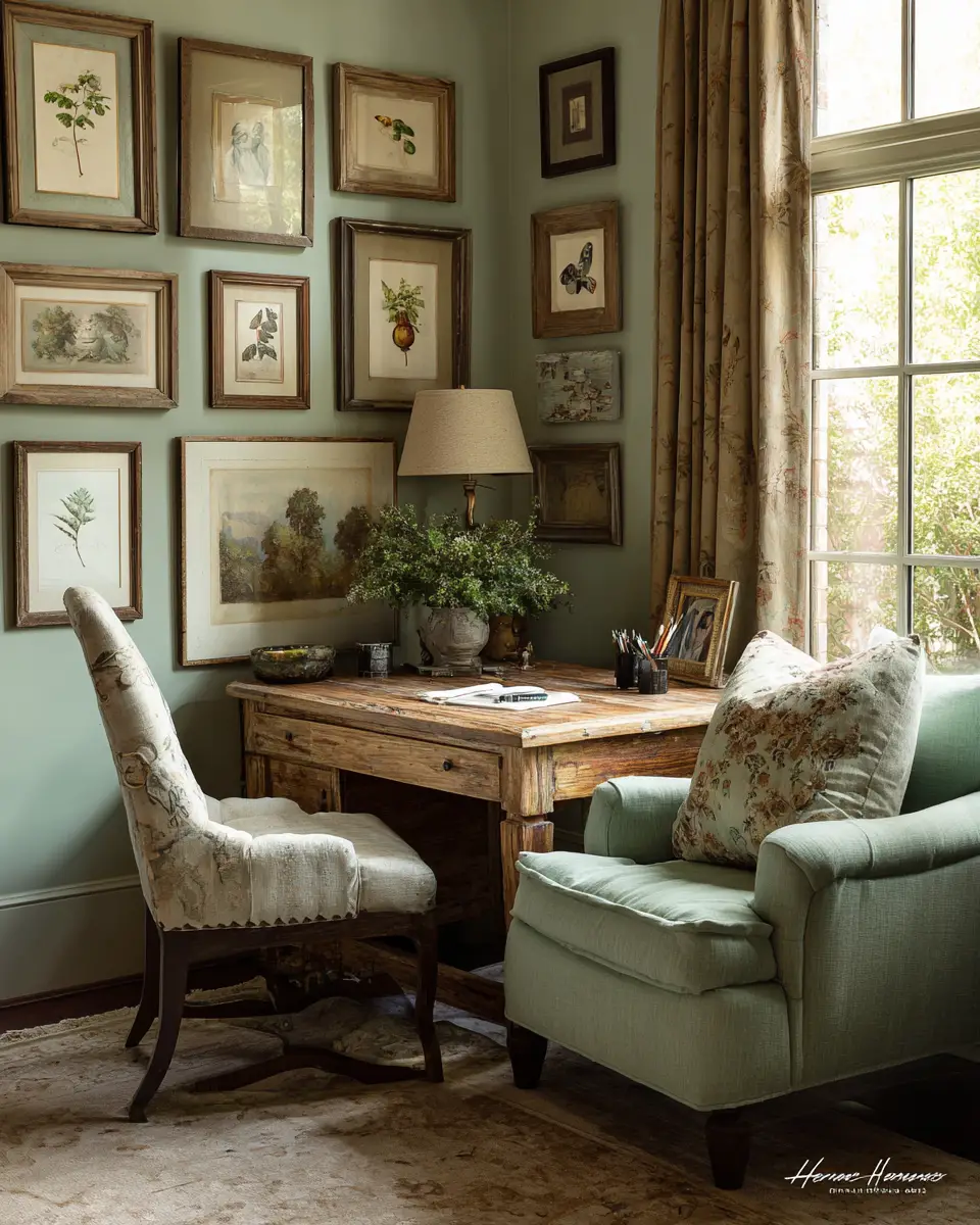 Serene Cottage Home Office Decor Ideas