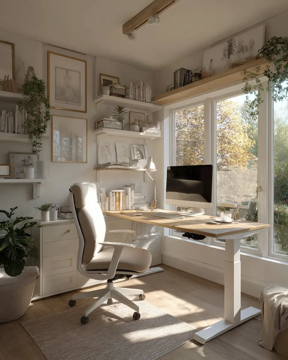 Serene Cottage Home Office Decor Ideas