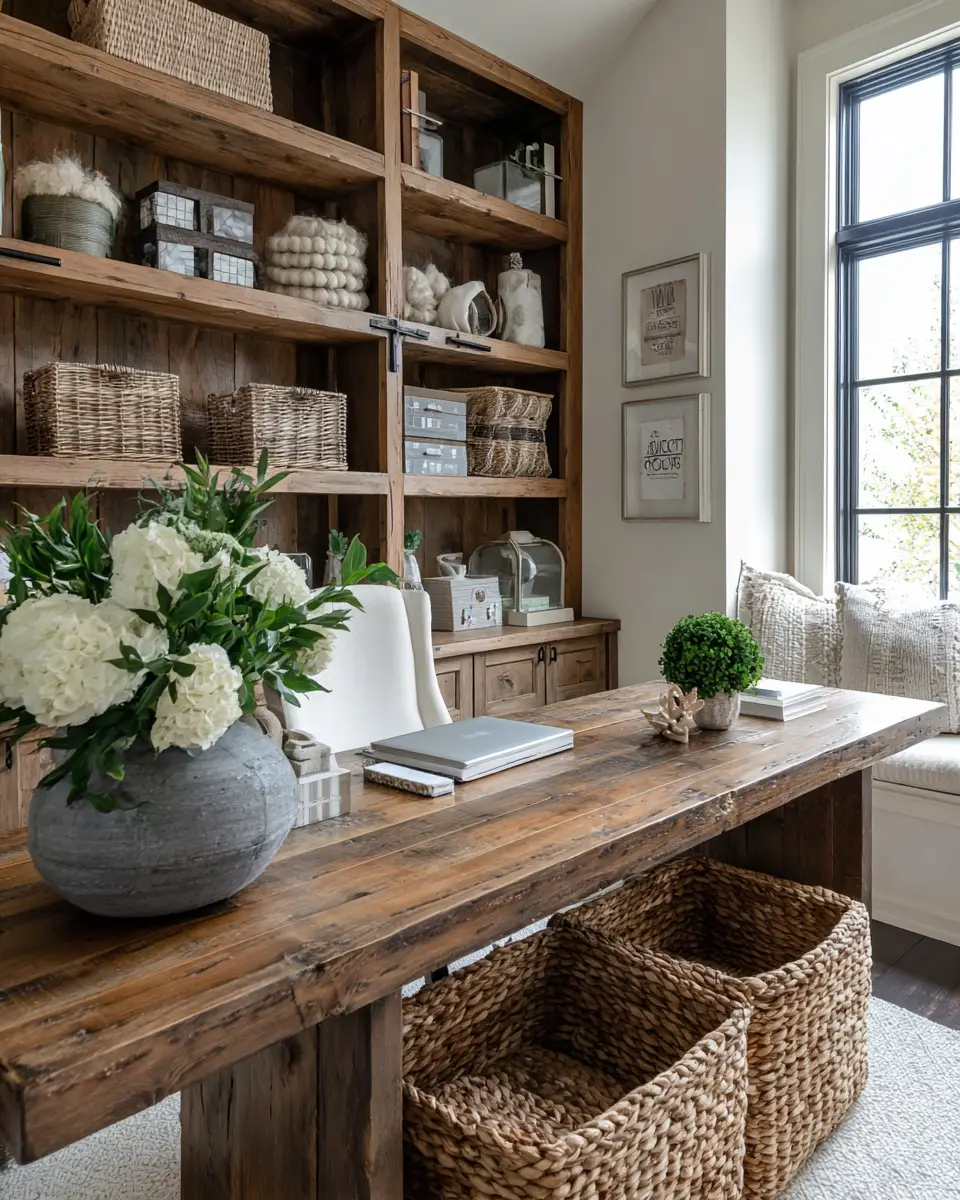Serene Cottage Home Office Decor Ideas