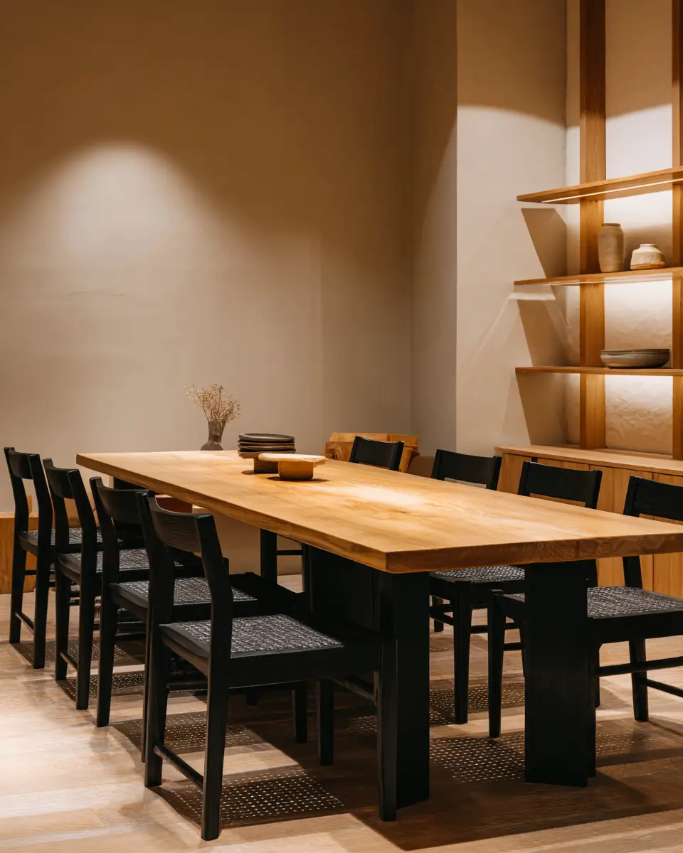 Serene Japandi Dining Room Decor Ideas