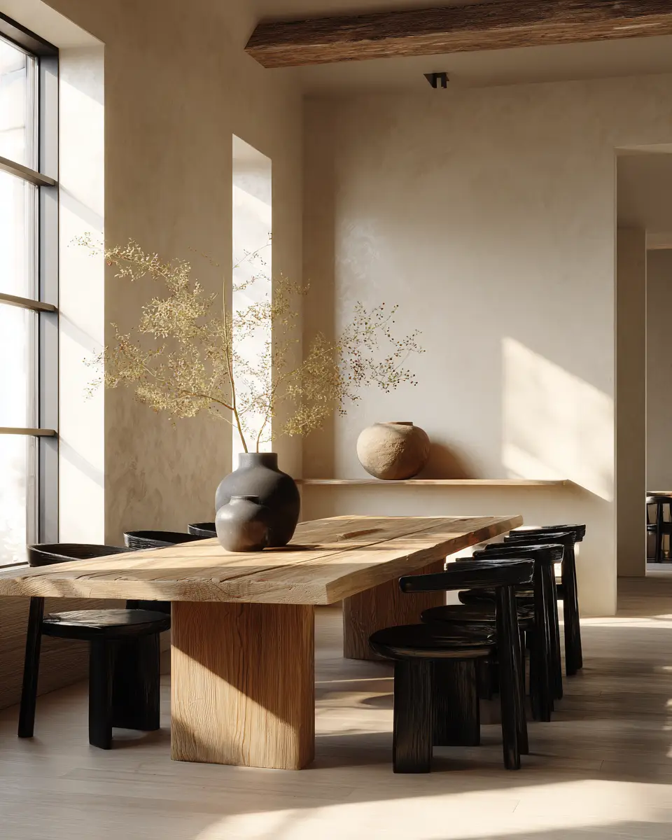 Serene Japandi Dining Room Decor Ideas