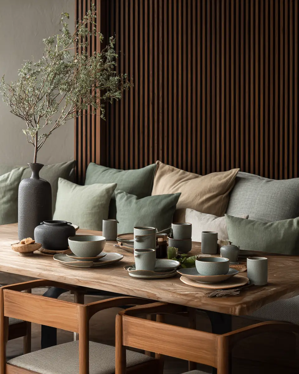 Serene Japandi Dining Room Decor Ideas