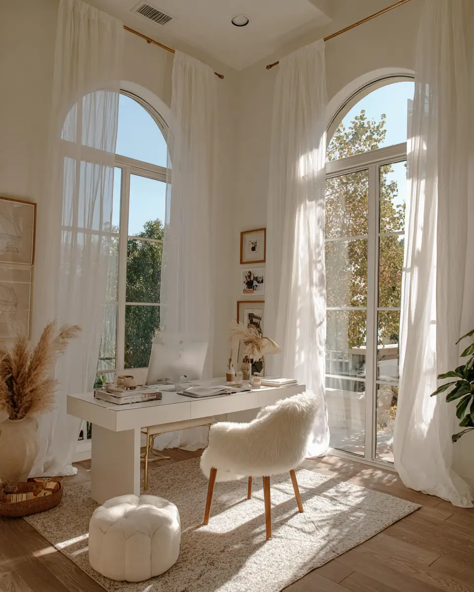 Serene Mediterranean Home Office Decor Ideas