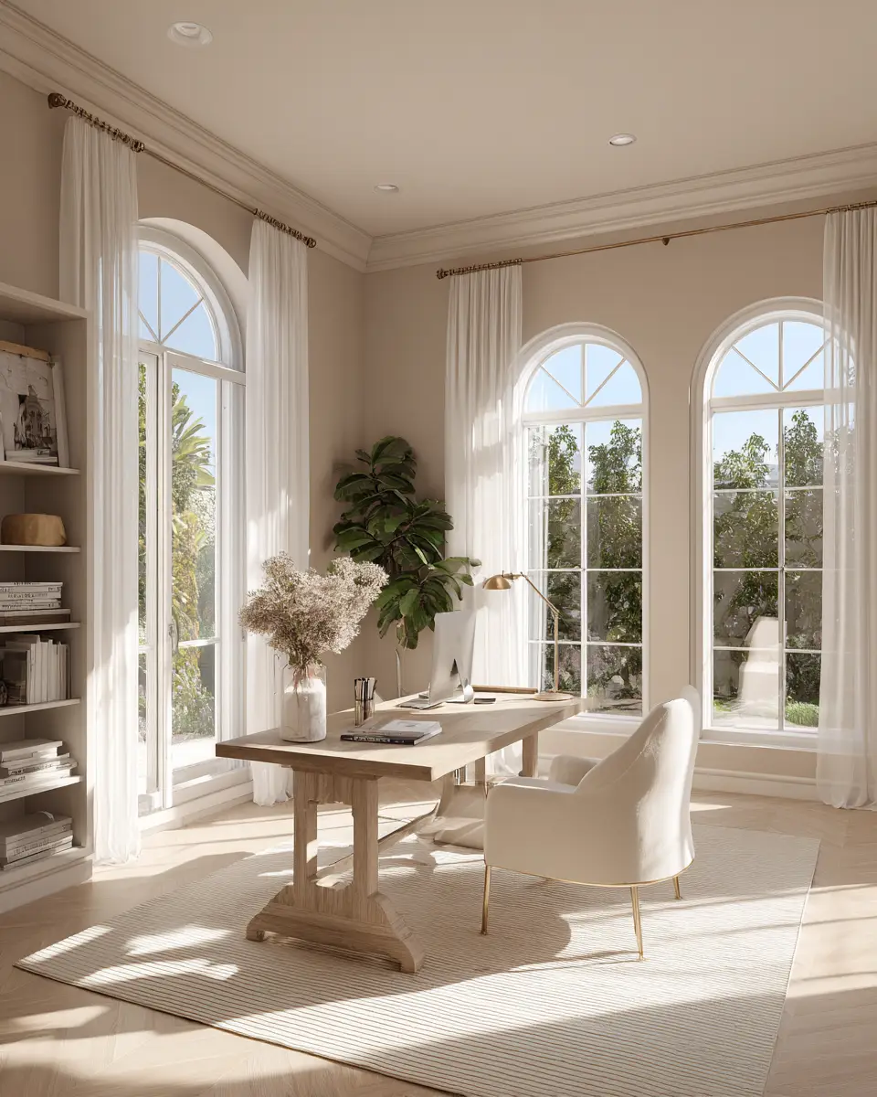 Serene Mediterranean Home Office Decor Ideas