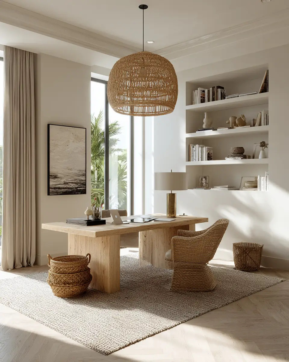 Serene Mediterranean Home Office Decor Ideas