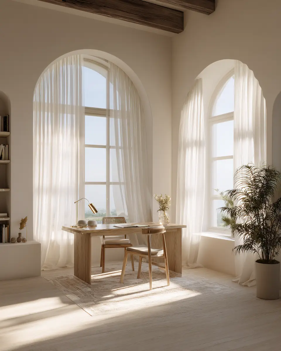 Serene Mediterranean Home Office Decor Ideas