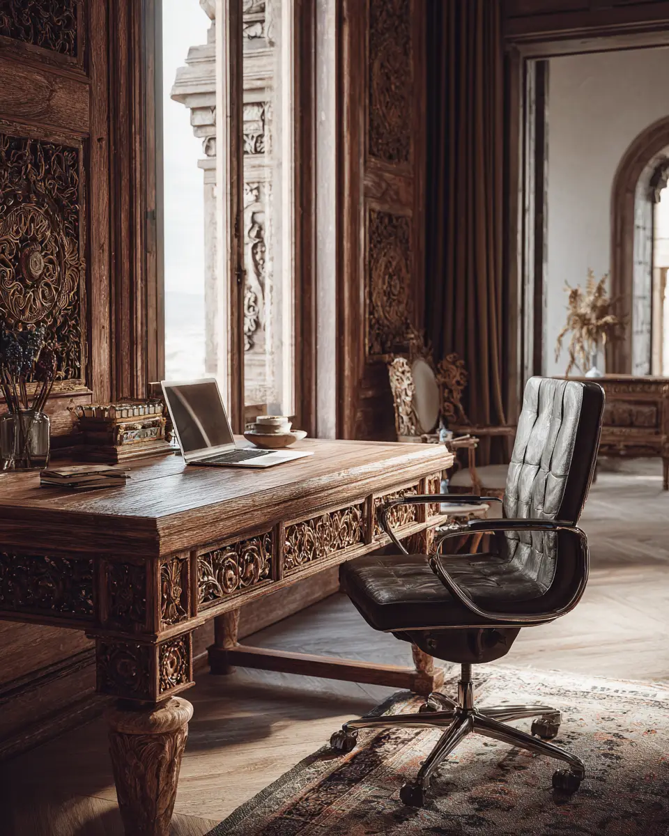 Serene Mediterranean Home Office Decor Ideas