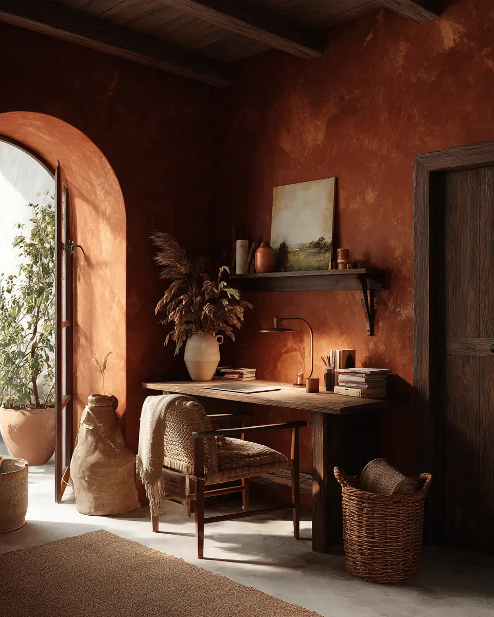 Serene Mediterranean Home Office Decor Ideas
