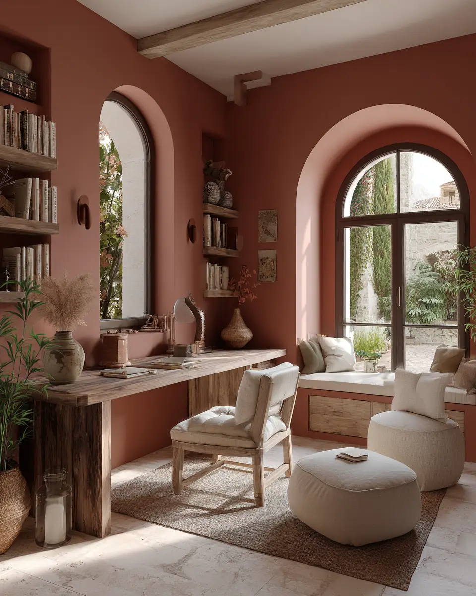 Serene Mediterranean Home Office Decor Ideas