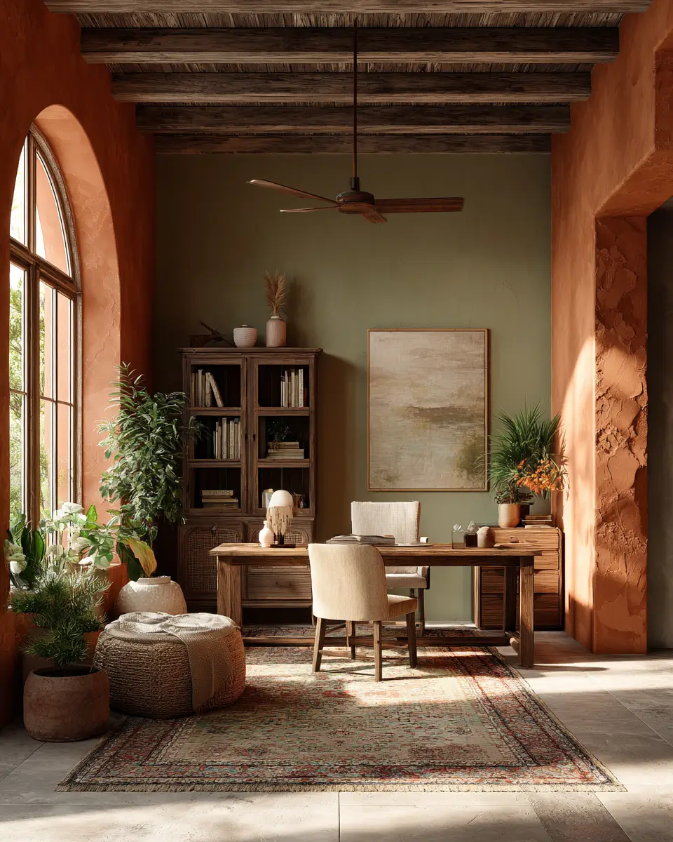 Serene Mediterranean Home Office Decor Ideas