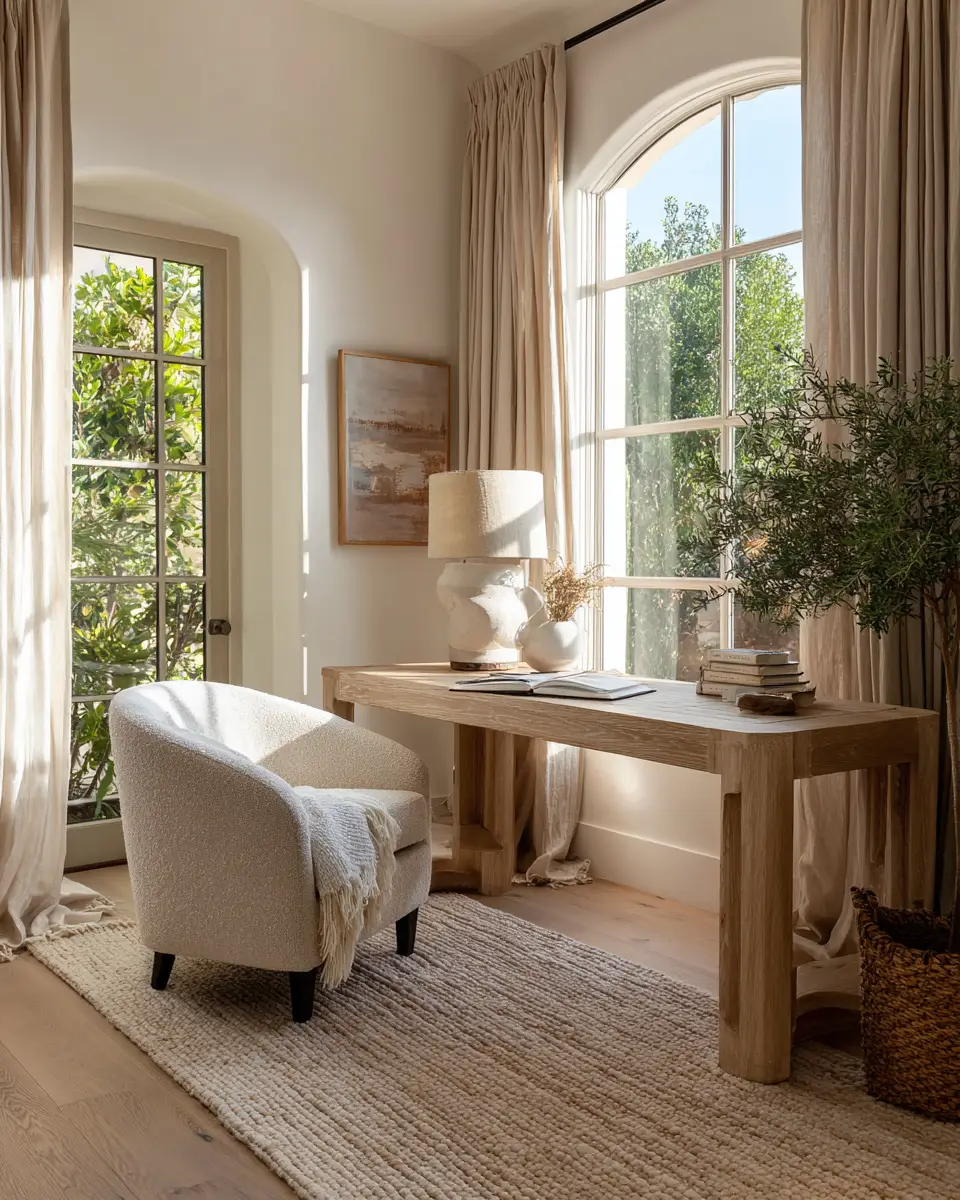 Serene Mediterranean Home Office Decor Ideas