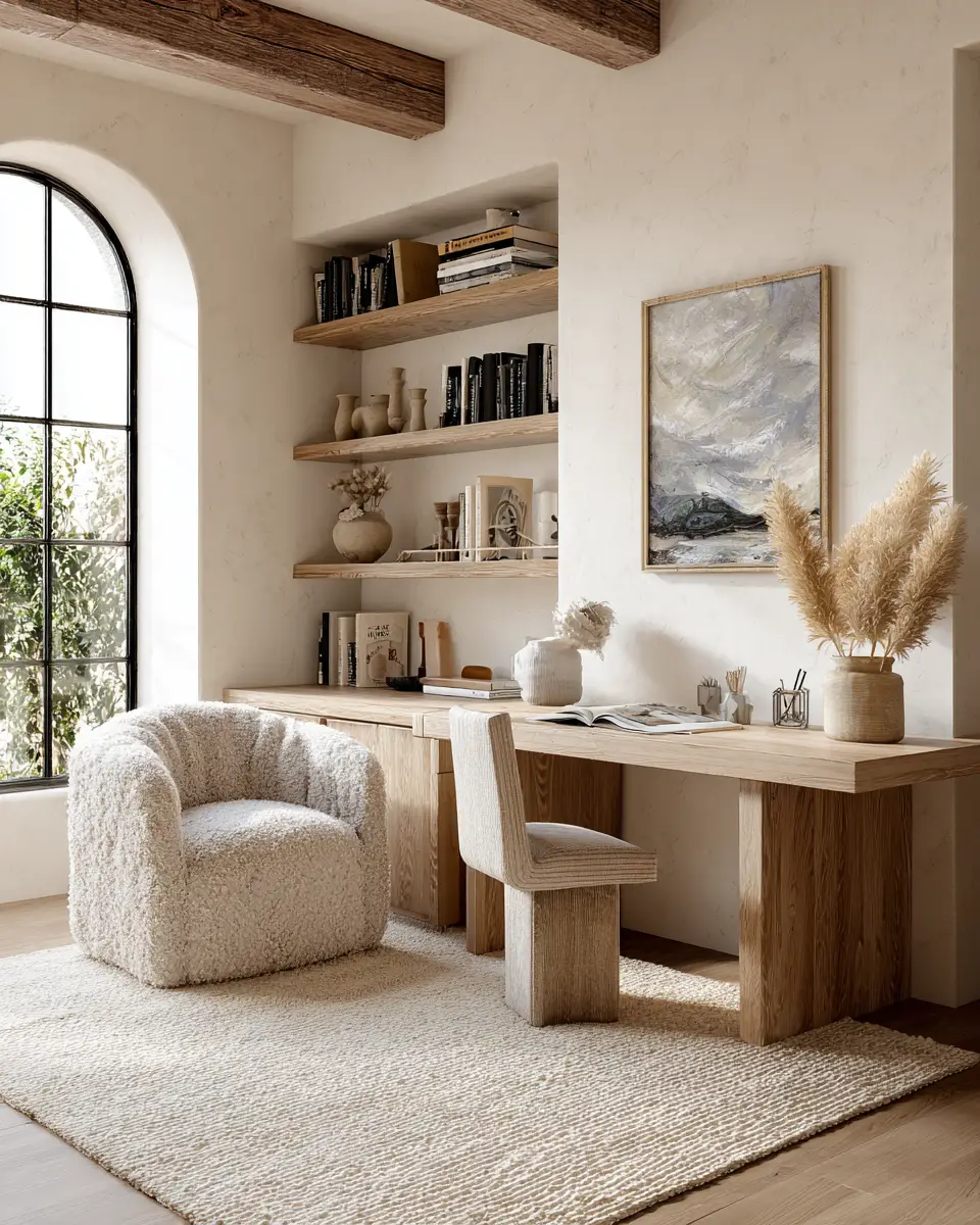 Serene Mediterranean Home Office Decor Ideas