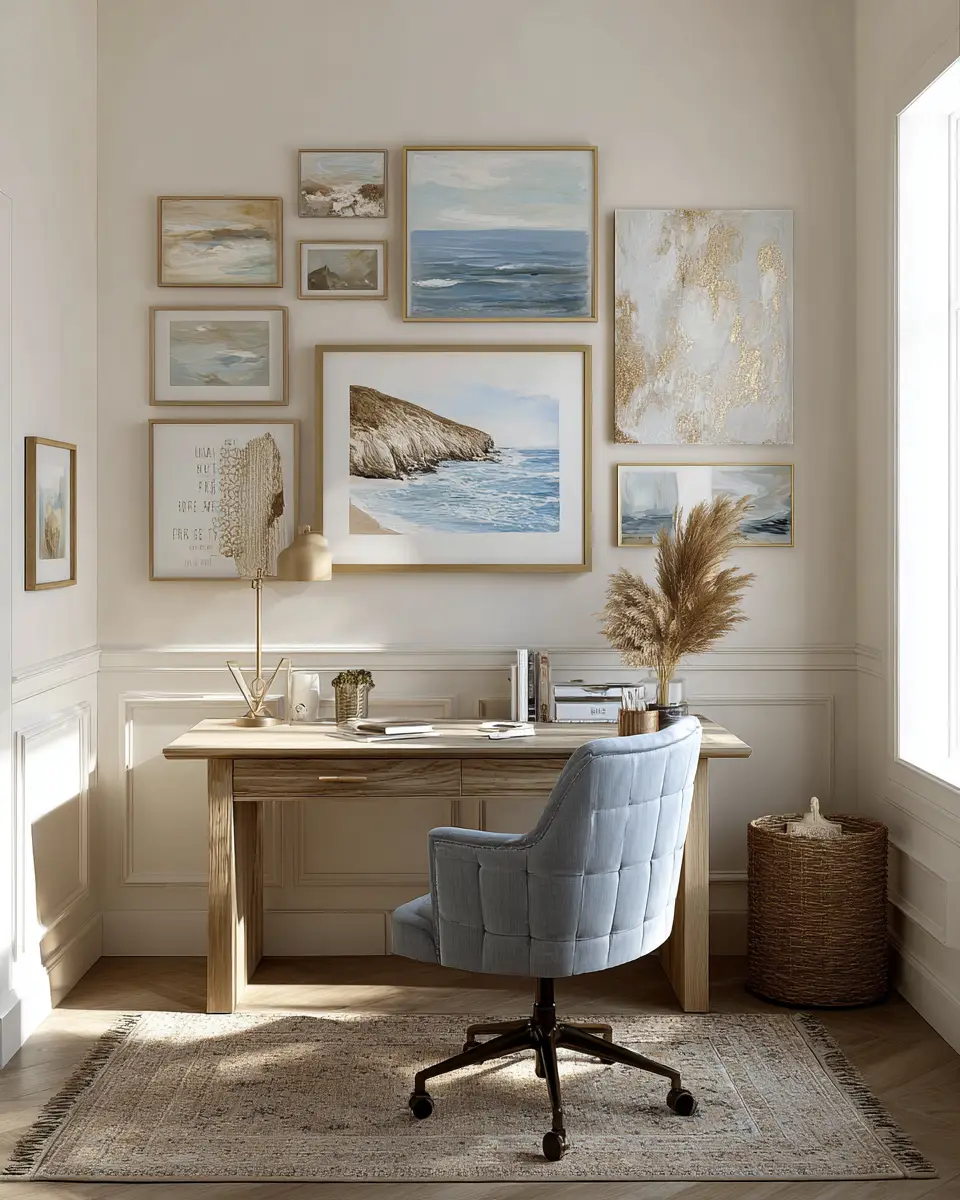 Serene Mediterranean Home Office Decor Ideas