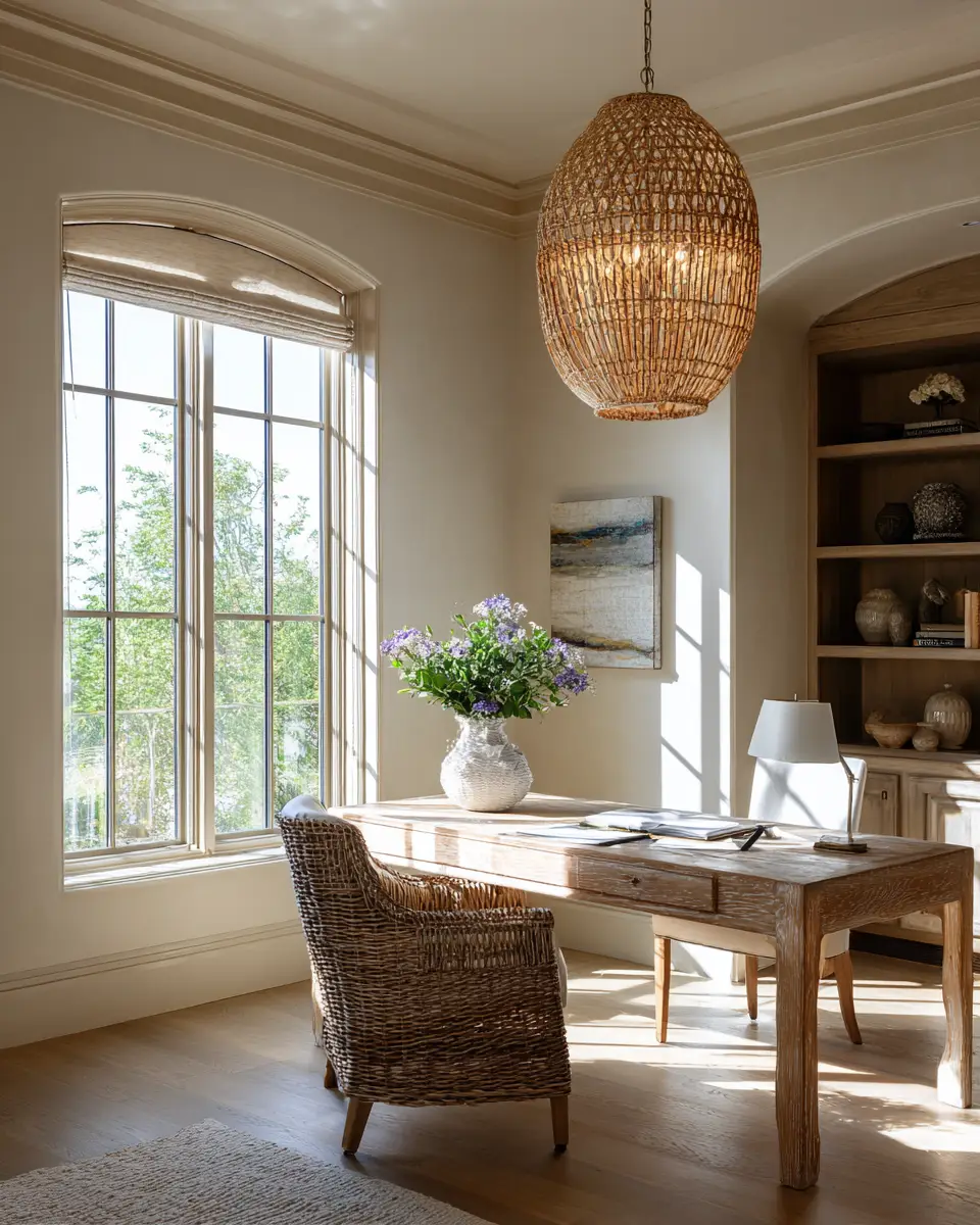 Serene Mediterranean Home Office Decor Ideas