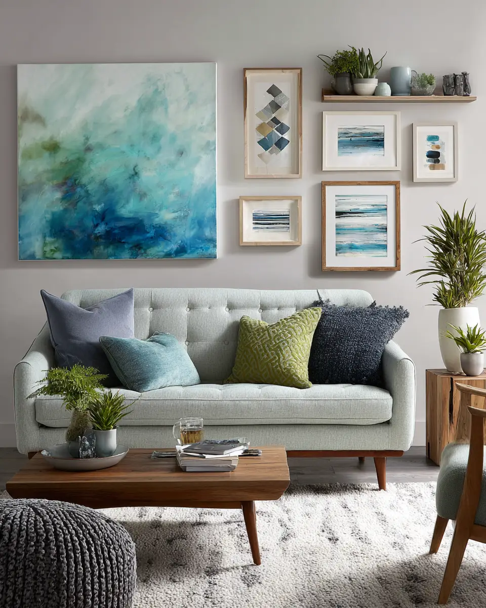 Serene Mid-Century Modern Living Room Decor Ideas