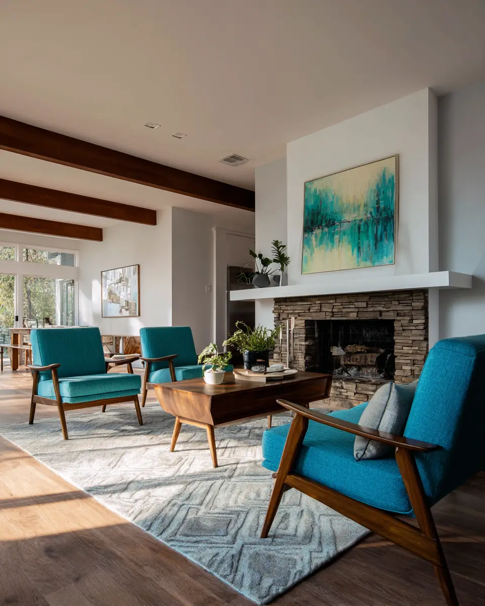 Serene Mid-Century Modern Living Room Decor Ideas