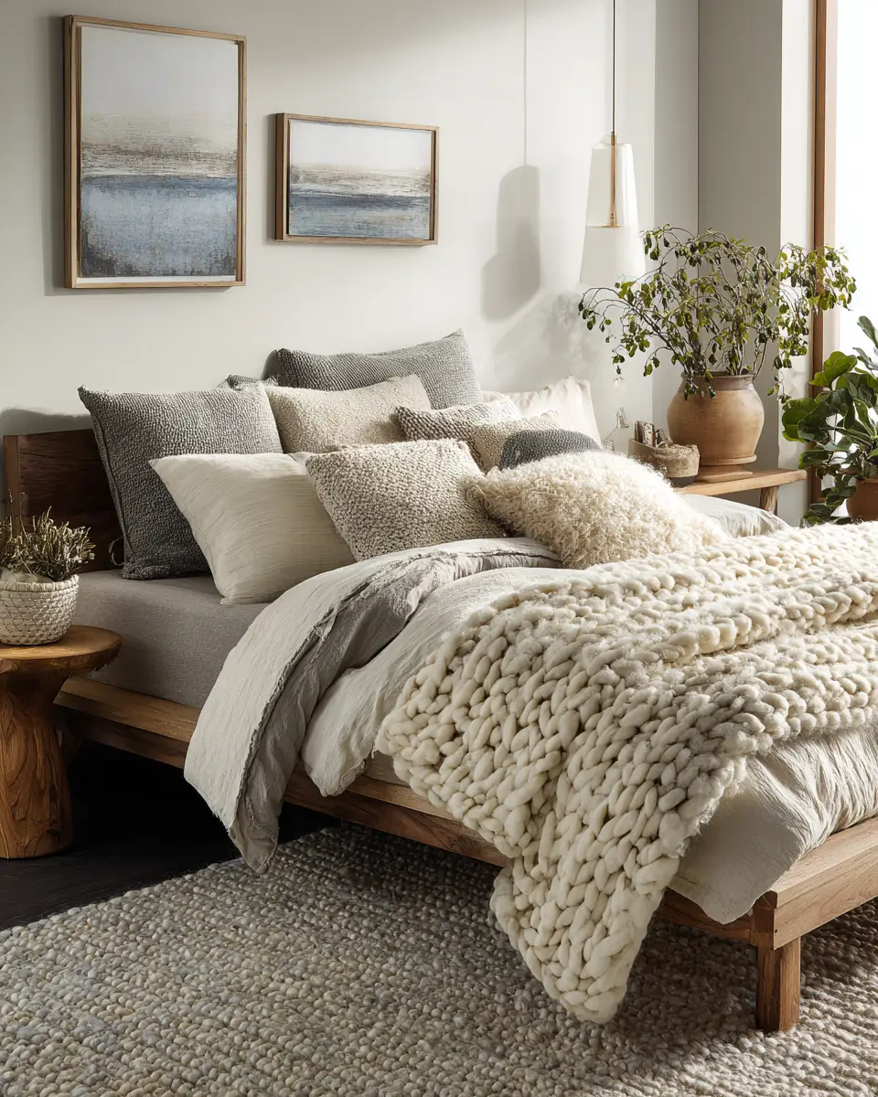 Serene Organic Modern Bedroom Decor Ideas