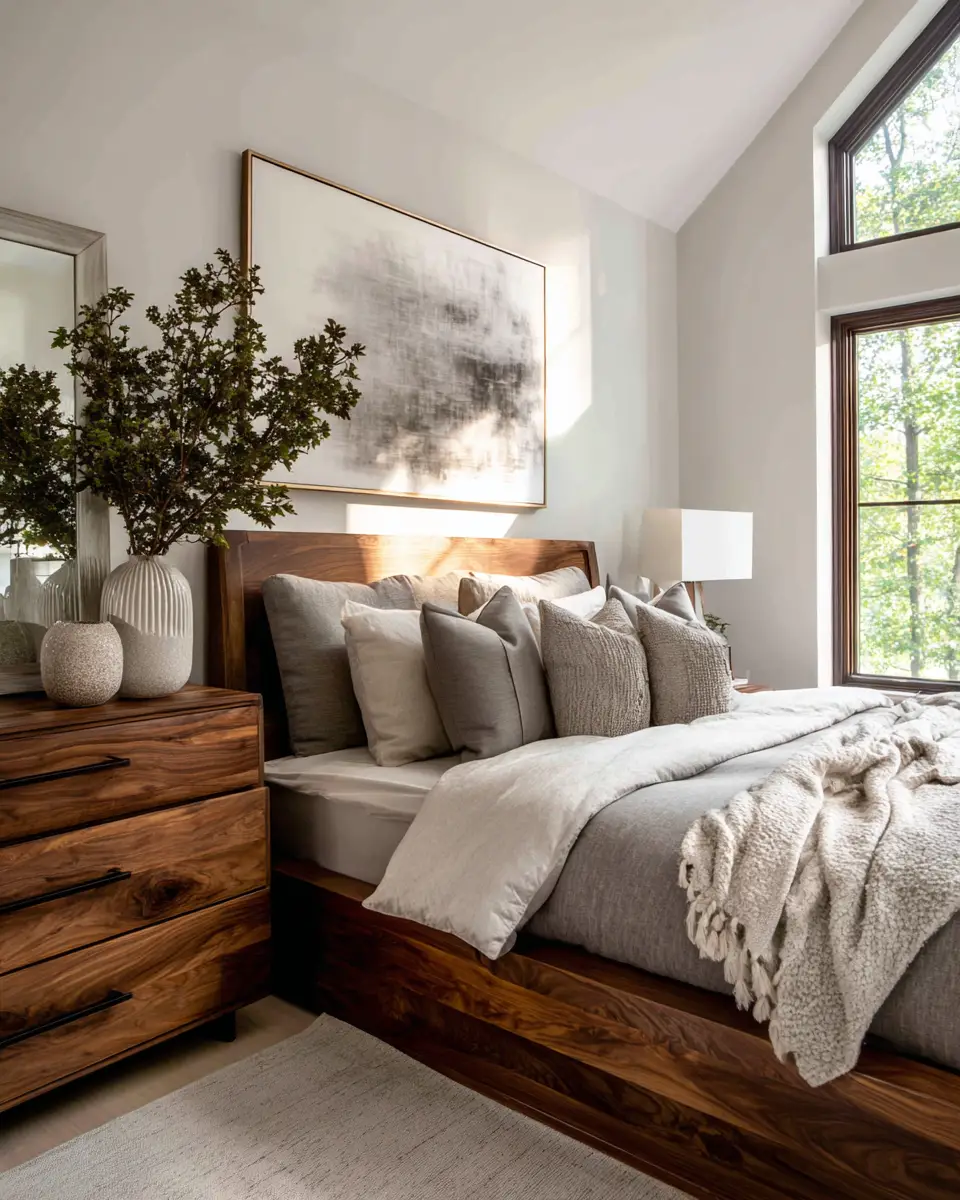 Serene Organic Modern Bedroom Decor Ideas