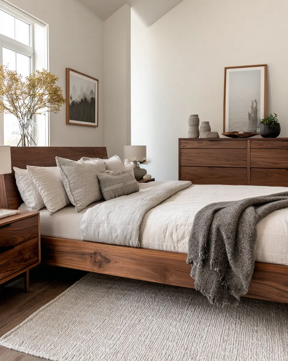 Serene Organic Modern Bedroom Decor Ideas