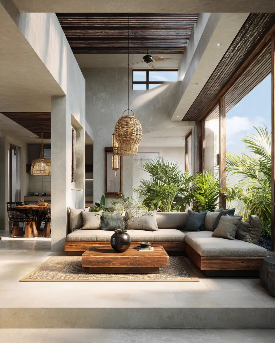 Serene Tropical Living Room Decor Ideas