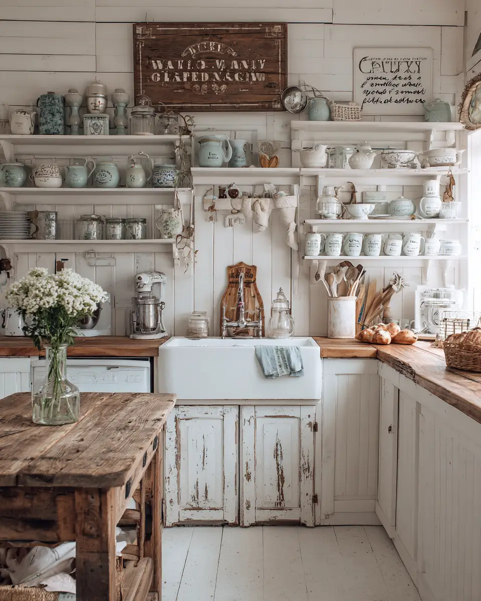 Shabby Chic Kitchen Decor Ideas - Featured
