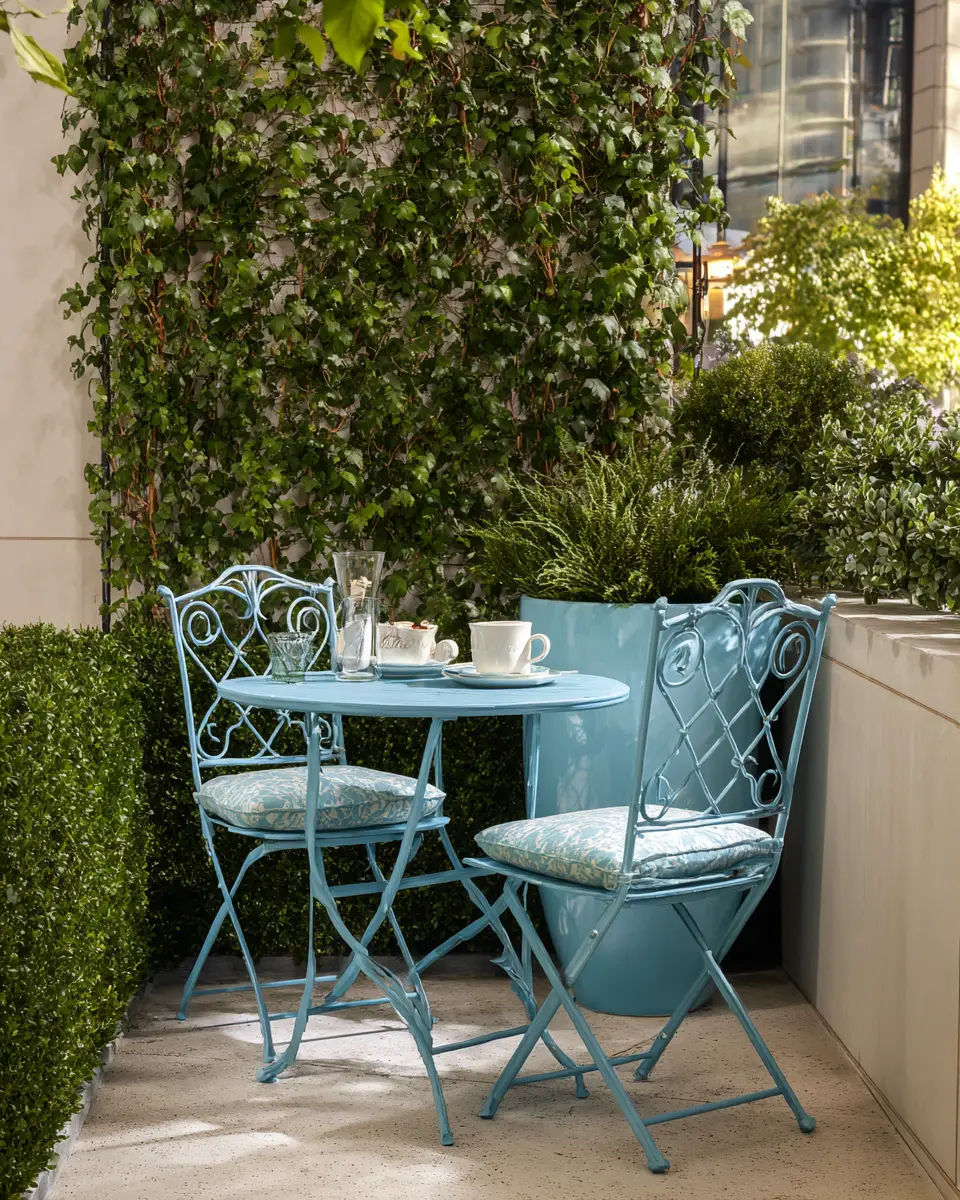 Sky Blue Classic Balcony Decor Ideas