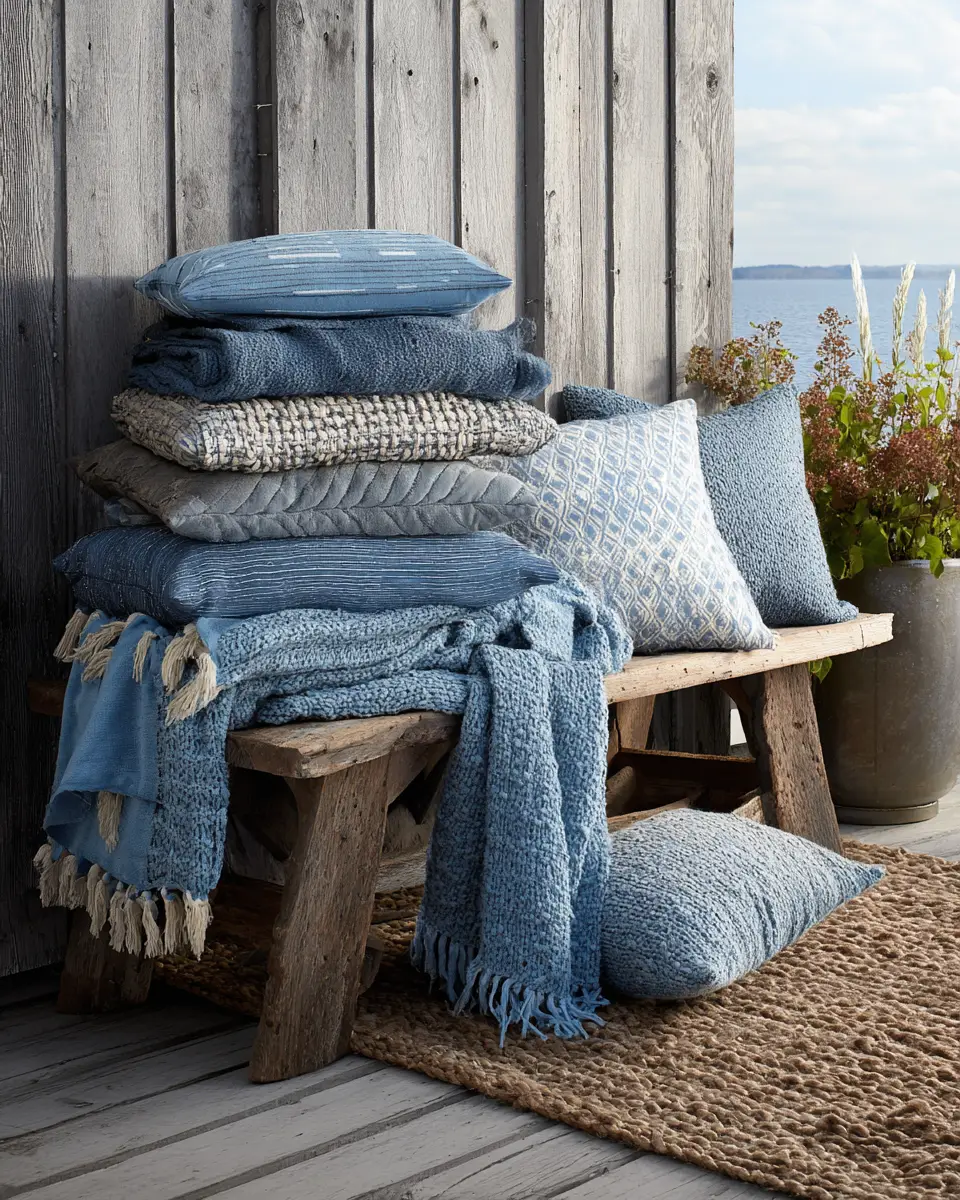 Sky Blue Classic Balcony Decor Ideas