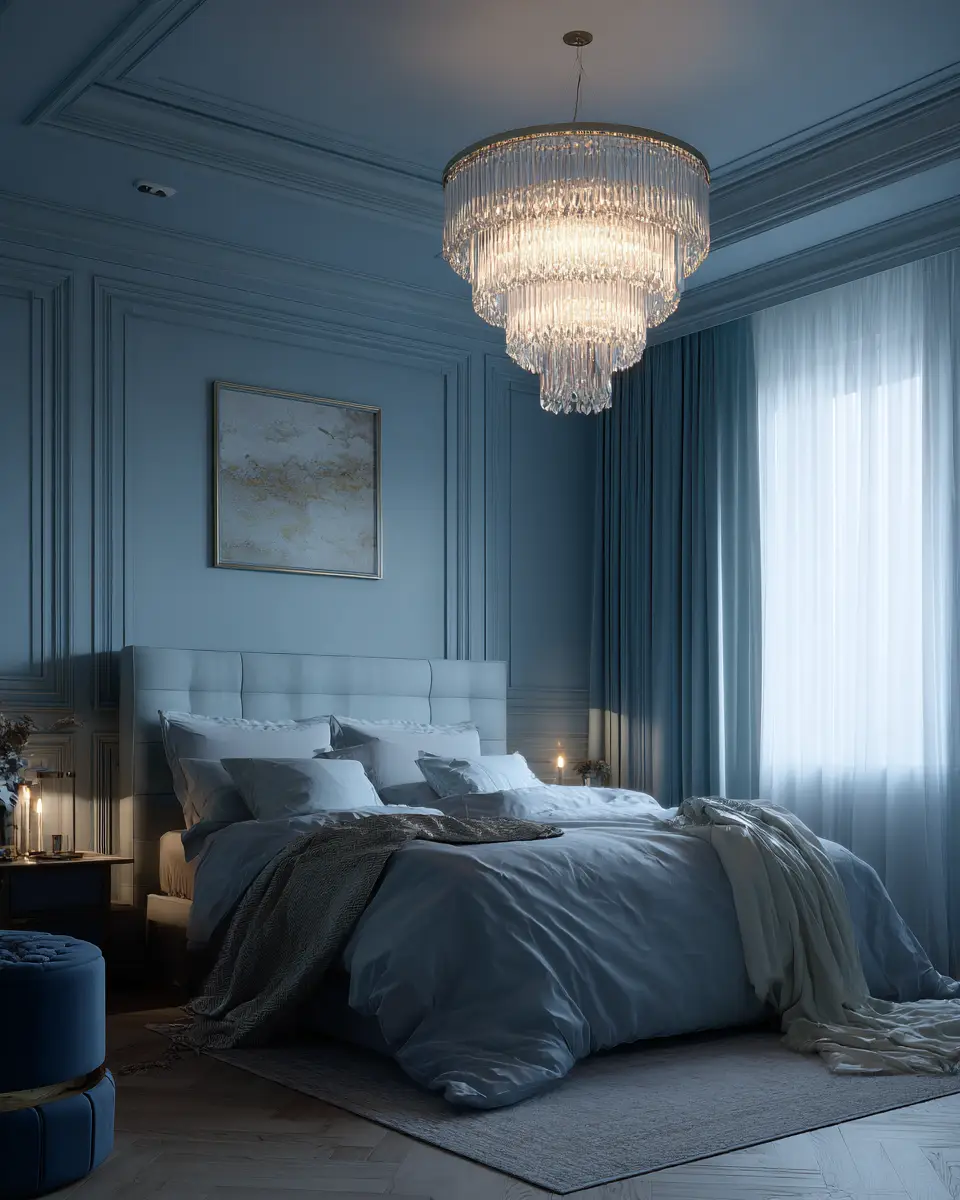 Sky Blue Classic Bedroom Decor Ideas