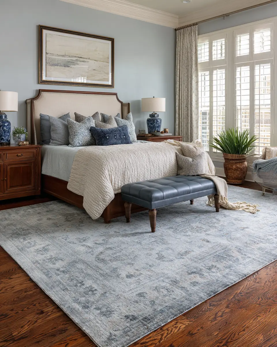 Sky Blue Classic Bedroom Decor Ideas