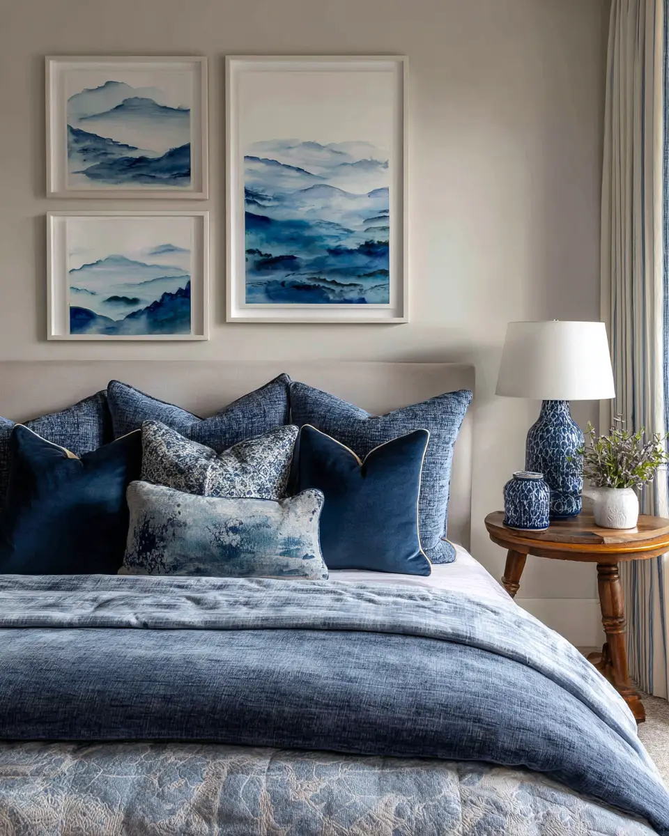 Sky Blue Classic Bedroom Decor Ideas