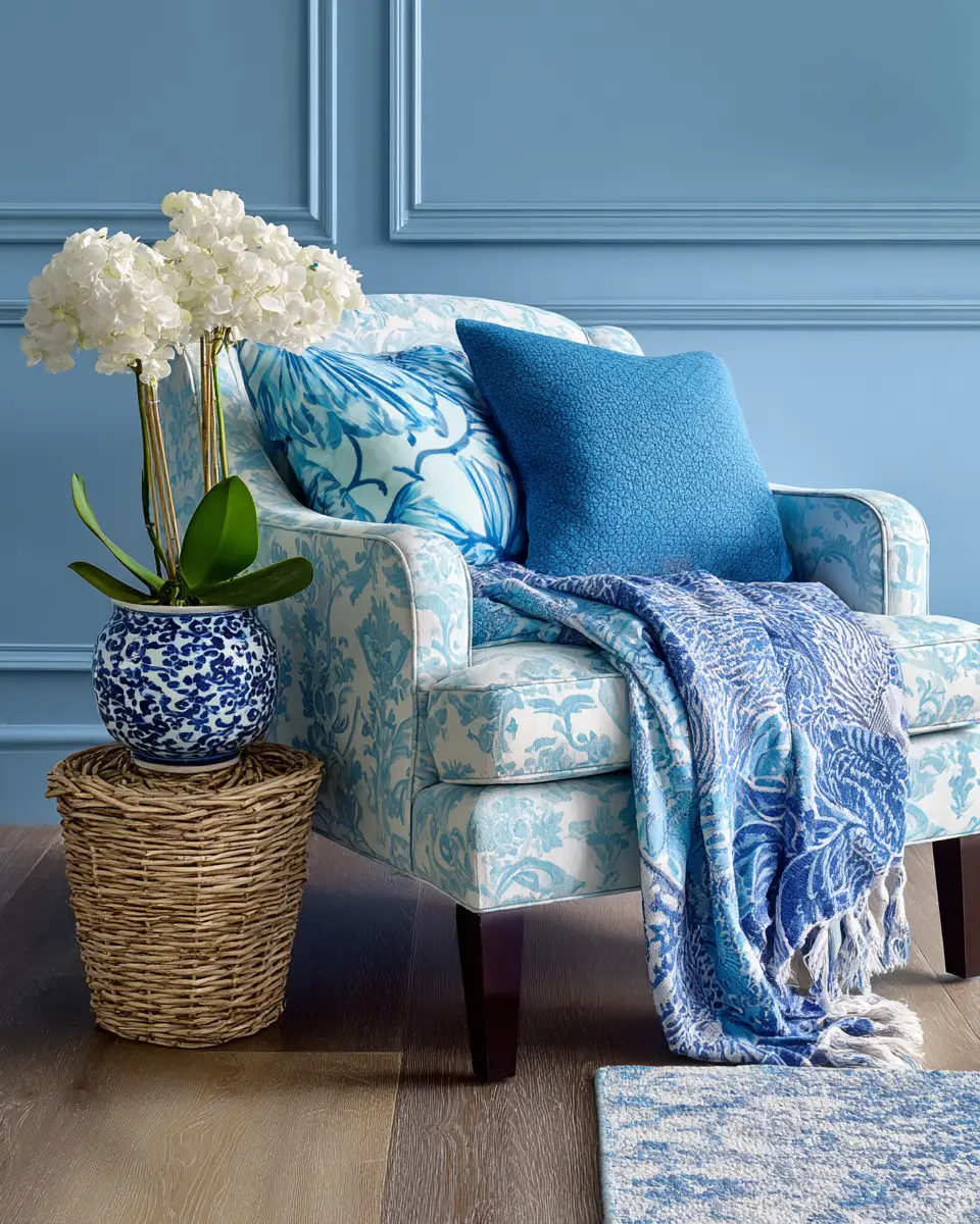 Sky Blue Classic Living Room Decor Ideas