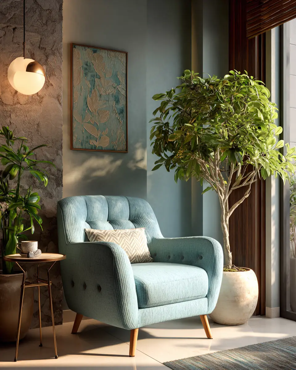 Sky Blue Classic Living Room Decor Ideas