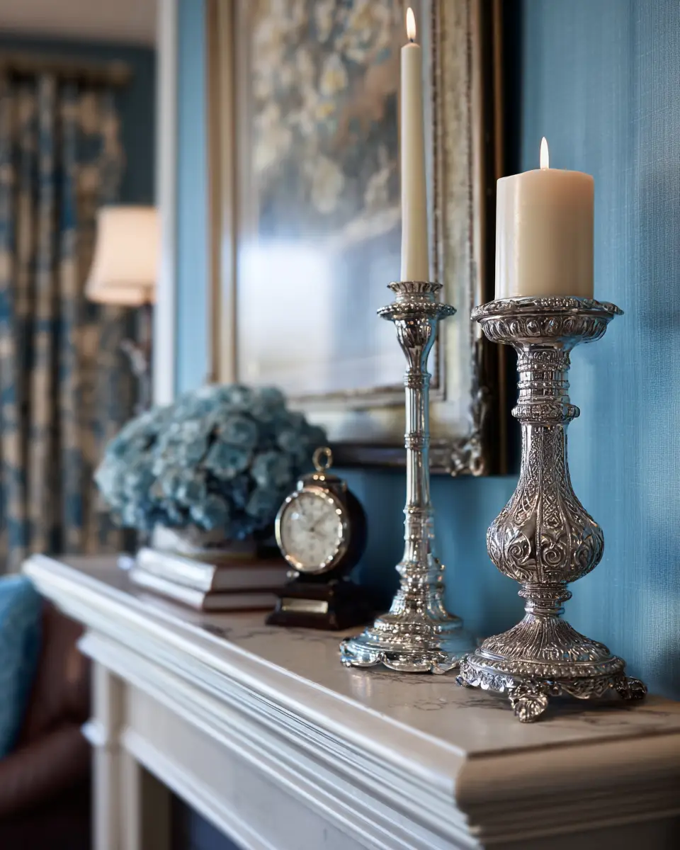 Sky Blue Classic Living Room Decor Ideas