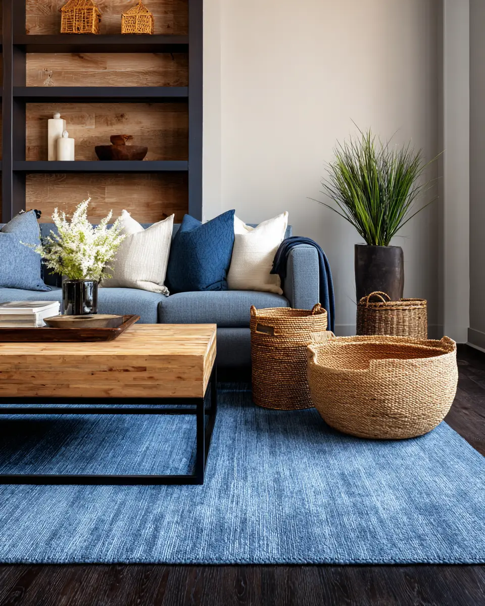 Sky Blue Classic Living Room Decor Ideas