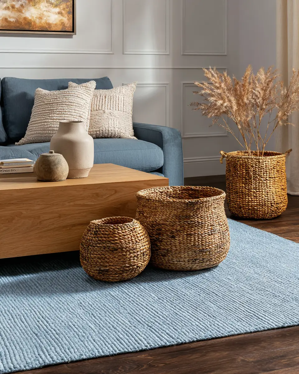 Sky Blue Classic Living Room Decor Ideas