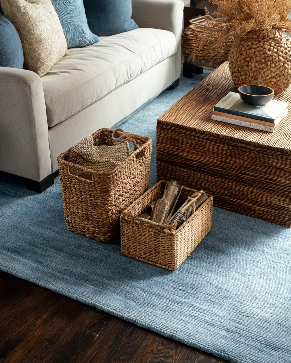 Sky Blue Classic Living Room Decor Ideas