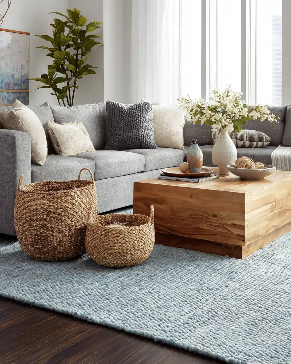 Sky Blue Classic Living Room Decor Ideas