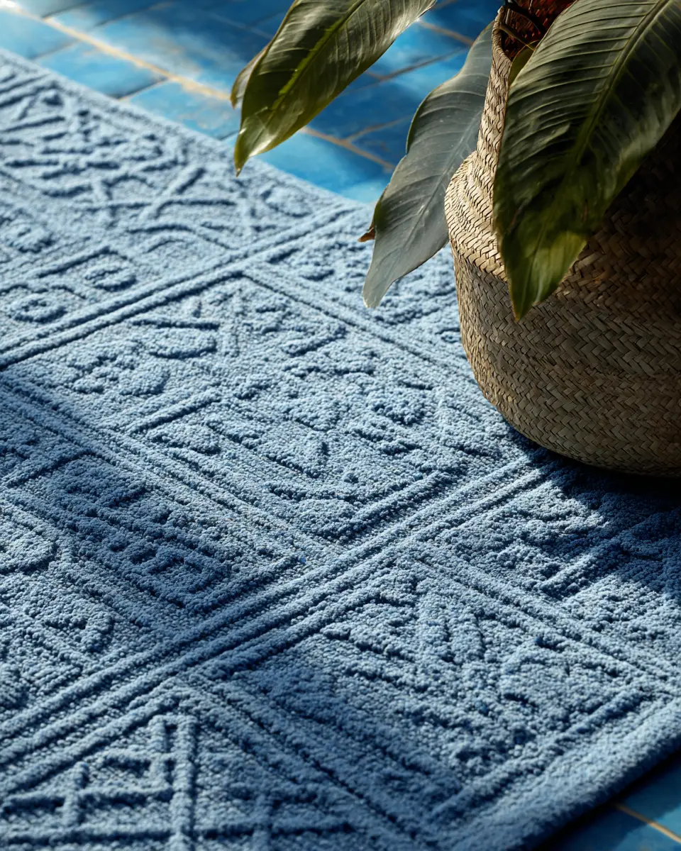 Sky Blue Contemporary Balcony Decor Ideas