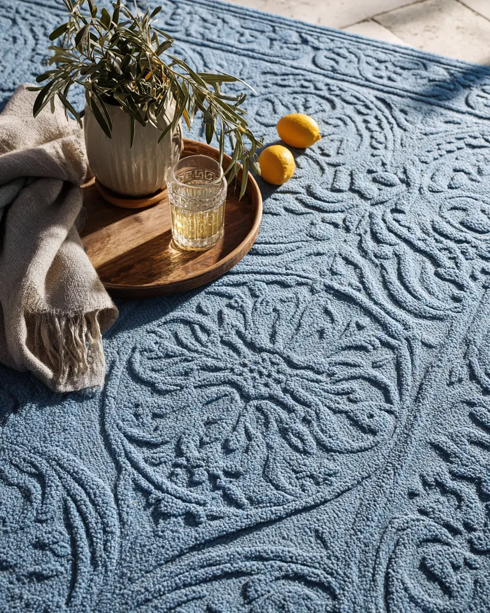 Sky Blue Contemporary Balcony Decor Ideas