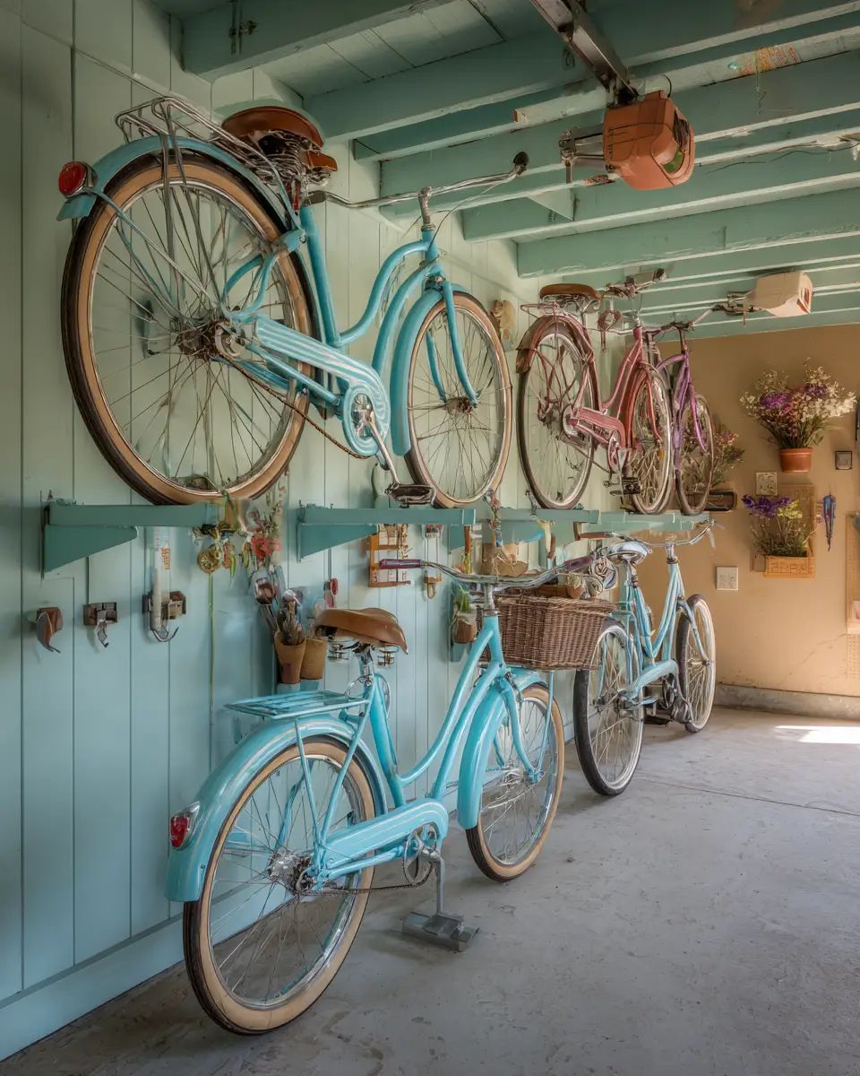 Sky Blue Eclectic Garage Decor Ideas