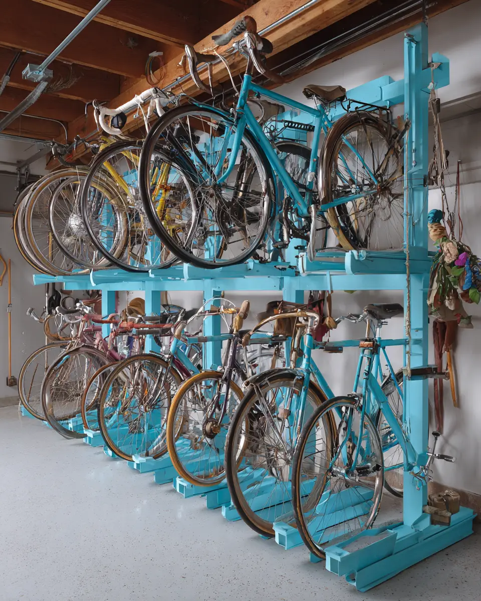 Sky Blue Eclectic Garage Decor Ideas